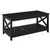 Yaheetech Black Coffee Table for Living Room, X-Design Storage Shelf, 39.5“