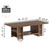 FOLUBAN Coffee Table, Modern Wood Living Room Table with Storage Bottom Shelf & Side Shelves, Rectangle Center Table Cocktail Tea Table for Home Office, Rustic Walnut, 47 Inch
