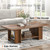 FOLUBAN Coffee Table, Modern Wood Living Room Table with Storage Bottom Shelf & Side Shelves, Rectangle Center Table Cocktail Tea Table for Home Office, Rustic Walnut, 47 Inch
