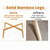 Garvee Bamboo Coffee Table, Small Floor Coffee Table with Natural Bamboo