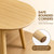 Garvee Bamboo Coffee Table, Small Floor Coffee Table with Natural Bamboo