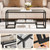 Yaheetech Glass Coffee Table for Living Room, 42" with Storage Shelf, Black