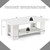 LDAILY Rectangle Wood Coffee Table, 2-Tier Storage Center Table