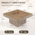 Tribesigns Coffee Table, 39.37'' Square Hollow Center Coffee Table