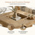 Tribesigns Coffee Table, 39.37'' Square Hollow Center Coffee Table