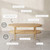 Nathan James Sonia Coffee Table with Storage Shelf, Light Wood/Rattan