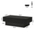 Tribesigns 55-Inch Wooden Coffee Table, Modern Rectangular Tea Table, Large Center Table for Living Room, Reception Room, Black