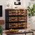 GcdPai Dresser 6 Fabric Drawer(16cm Height) Stand Leather Desktop