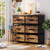 GcdPai Dresser 6 Fabric Drawer(16cm Height) Stand Leather Desktop