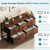 OLIXIS 5 Drawer Dresser for Bedroom, Wide Fabric Storage Tower, Brown