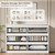 Jocoevol 6 Drawer Fluted Dresser, Modern Chest of Drawers for Bedroom with Hidden Handles, Wood Storage Organizer Cabinet for Living Room & Entryway, White (15.7" D x 47.3" W x 31.6" H)