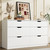 YESHOMY Dresser for Bedroom, 47.2" Modern Wood Chest with 6 Drawers, White