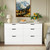 YESHOMY Dresser for Bedroom, 47.2" Modern Wood Chest with 6 Drawers, White