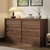 Garvee 6 Dresser for Bedroom, 46.7" Wide Dresser, Freestanding Horizontal Drawer with Storage, Wooden Closet Chest Storage for Living Room, Hallway, Entryway, Walnut