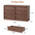 Garvee 6 Dresser for Bedroom, 46.7" Wide Dresser, Freestanding Horizontal Drawer with Storage, Wooden Closet Chest Storage for Living Room, Hallway, Entryway, Walnut
