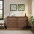 Garvee 6 Dresser for Bedroom, 46.7" Wide Dresser, Freestanding Horizontal Drawer with Storage, Wooden Closet Chest Storage for Living Room, Hallway, Entryway, Walnut