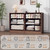 Garvee 6 Dresser for Bedroom, 46.7" Wide Dresser, Freestanding Horizontal Drawer with Storage, Wooden Closet Chest Storage for Living Room, Hallway, Entryway, Walnut