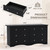 YESHOMY Black Dresser for Bedroom with 6 Drawer, 47.2" Organizer Drawers