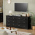 YESHOMY Black Dresser for Bedroom with 6 Drawer, 47.2" Organizer Drawers