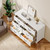 Gizoon 47" 6 Drawer Dresser, White Wide Chest of Drawers for Bedroom