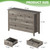 Vikiullf 7 Drawer Dresser - Wooden Bedroom Dressers, Grey Storage Drawers Cabinet for Bedroom, Living Room, Farmhouse Dresser Organizer, Rust Chest of Drawers