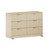 MALOL Modern Fluted 6 Drawer Dresser, Wide Wooden Storage Cabinet with Metal Handles, Silent Glide Drawers, Anti-Tip Chest for Bedroom, Living Room, Natural Wood, 47 Inch