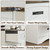 Decofy 47" Farmhouse 6-Drawer Dresser for Bedroom, Pure White + Walnut