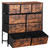 Saicool Dresser for Bedroom 9-Drawer Organizer Storage Drawers,Steel Frame & Wooden Top, Tall Chest of Drawers w/Fabric Bins for Closet, Living Room, Hallway