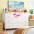EnHomee White Dresser for Bedroom with LED Lights & Charging Station