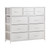 LUMTOK 10 Drawers Dresser with Fabric Bin for Bedroom,Closets，White Dresser
