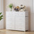 LUMTOK 10 Drawers Dresser with Fabric Bin for Bedroom,Closets，White Dresser