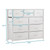 LUMTOK 10 Drawers Dresser with Fabric Bin for Bedroom,Closets，White Dresser