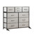 LUMTOK 10 Drawers Dresser with Fabric Bins for Bedroom,Closets，Greige
