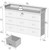 EXOTICA White Dresser with LED Light for Bedroom 9 Drawer Dressers with Charging Station Chests of Drawers for Entryway Closet Living Room Hallway Sturdy Steel Frame Wooden Top Easy Pull Handle