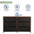 Techni Home 6-Drawer Dresser w/Fabric Drawers, Modern,Storage Chest,Walnut