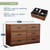 Techni Home 6-Drawer Dresser w/Fabric Drawers, Modern,Storage Chest,Walnut