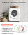 Euhomy Portable Clothes Dryer, 1.5 Cu.Ft. Portable Dryer, 850W Drying Machine with Front-Loading Stainless Steel Drum, 5 Functions, Suitable for Apartments, Dorms, RVs, Small Spaces