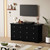 Shahoo Black Dresser for Bedroom with 6 Drawers, 47.2" Wood Dresser