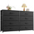 Furnulem Wide Dresser for Bedroom, TV Stand for 55'', 8 Drawer Dorm Dresser