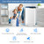 Waterjoy Portable Washing Machines, 7.7 lbs Load Capacity Portable Washer and Dryer Combo with Built-in Barrel Light & LED Display for Household and Apartment （Blue）