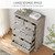 IDEALHOUSE 45" 6-Drawer Dresser, Wooden Chest of Drawers, Grey