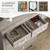IDEALHOUSE 45" 6-Drawer Dresser, Wooden Chest of Drawers, Grey