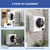 HOMCOM Portable Clothes Dryer Intelligent Drying 1.5 cu.ft Front Load White