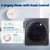Phrouros Portable Dryer for Laundry 3.5 cu.ft, 1500W Compact Dryer for Apartment, Front Load Laundry Dryer Machine with Stainless Steel Tub & 4 Automatic Drying Mode, RVs, Dorms, Black