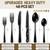 48 PCS NO-FADING Black Silverware Set with Steak Knives, Flatware for 8