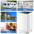 Waterjoy Portable Washing Machines, 7.7 lbs Load Capacity Portable Washer and Dryer Combo with Built-in Barrel Light & LED Display for Household and Apartment （Blue）