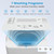 VCJ 20LBS Full-Automatic Washing Machine and 1.8 Cu.Ft Portable Clothes Dryer Combo, Built-in Boot Dryer, 7 Wash Programs, 6 Drying Modes, Compact Portable Washer Dryer Set for Apartment, Dorm, Home