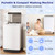 Giantex Portable Washing Machine, 1.5 cu.ft Compact Washer with Drain Pump, LED Display, 8 Programs, 10 Water Levels, Child Lock, 11 LBS Clothes Capacity for Apartment, Home, Dorms, RV (White & Black)