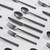 40 Pcs Black Hammered Silverware Set for 8, 18/10 Stainless Steel Flatware