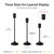 Metal Taper Candle Holders, Weighted Base Candlestick Stand Set (6, Black)